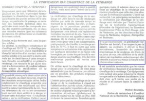 Chauffage de la vendange ou Thermovinification